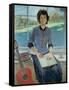 Portrait of a woman at a window, 1993-John Stanton Ward-Framed Stretched Canvas