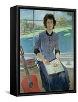 Portrait of a woman at a window, 1993-John Stanton Ward-Framed Stretched Canvas