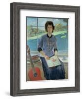 Portrait of a woman at a window, 1993-John Stanton Ward-Framed Giclee Print