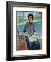 Portrait of a woman at a window, 1993-John Stanton Ward-Framed Giclee Print