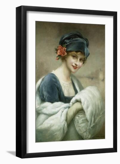 Portrait of a Woman by Francois Martin-Kavel-Francois Martin-kavel-Framed Giclee Print