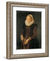 Portrait of a Woman, C.1611-Frans Hals-Framed Giclee Print