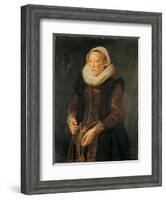 Portrait of a Woman, C.1611-Frans Hals-Framed Giclee Print