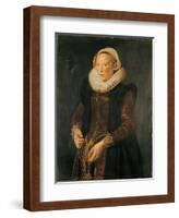 Portrait of a Woman, C.1611-Frans Hals-Framed Giclee Print