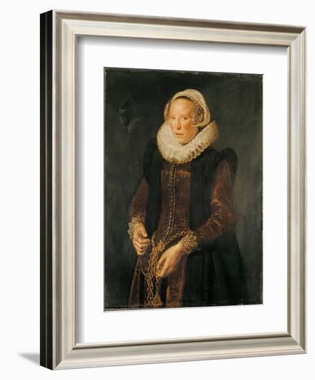 Portrait of a Woman, C.1611-Frans Hals-Framed Giclee Print