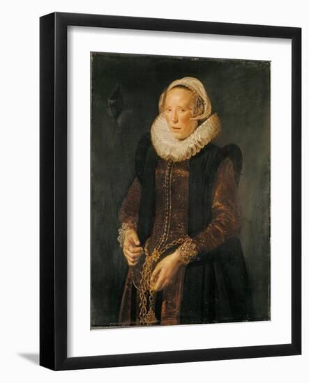 Portrait of a Woman, C.1611-Frans Hals-Framed Giclee Print