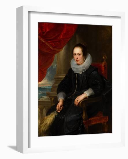 Portrait of a Woman, C.1630 (Oil on Panel)-Peter Paul Rubens-Framed Giclee Print