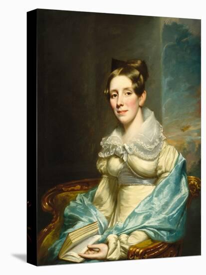 Portrait of a Woman, C.1820 (Oil on Scored Panel)-Samuel Lovett Waldo-Stretched Canvas