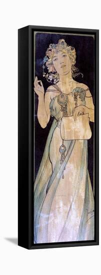 Portrait of a Woman, C1900-1939-Alphonse Mucha-Framed Stretched Canvas