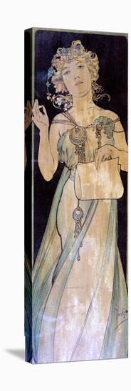 Portrait of a Woman, C1900-1939-Alphonse Mucha-Stretched Canvas