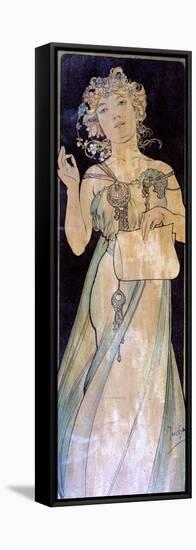 Portrait of a Woman, C1900-1939-Alphonse Mucha-Framed Stretched Canvas