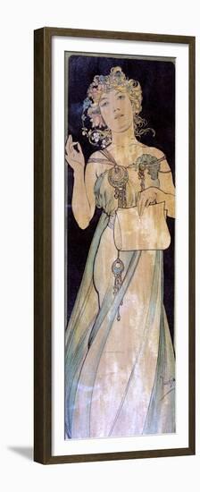 Portrait of a Woman, C1900-1939-Alphonse Mucha-Framed Premium Giclee Print