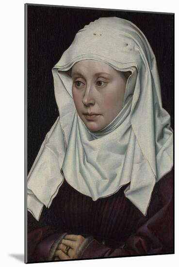 Portrait of a Woman, Ca 1435-Robert Campin-Mounted Premium Giclee Print