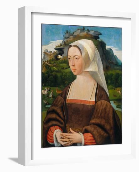 Portrait of a Woman, Ca 1530-Jan Mostaert-Framed Giclee Print