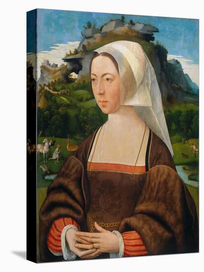 Portrait of a Woman, Ca 1530-Jan Mostaert-Stretched Canvas