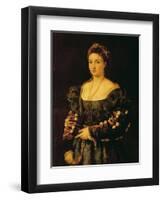 Portrait of a Woman, Called La Bella-Titian (Tiziano Vecelli)-Framed Giclee Print