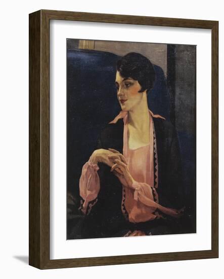 Portrait of a Woman, Half Length, 1905-William Kay Blacklock-Framed Giclee Print