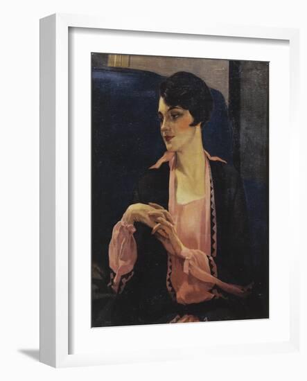 Portrait of a Woman, Half Length, 1905-William Kay Blacklock-Framed Giclee Print