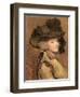 Portrait of a Woman in a Black Hat-Sir Joshua Reynolds-Framed Giclee Print