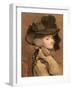 Portrait of a Woman in a Black Hat-Sir Joshua Reynolds-Framed Giclee Print