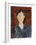 Portrait of a Woman in a Blue Blouse, C.1916-Amedeo Modigliani-Framed Giclee Print