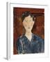 Portrait of a Woman in a Blue Blouse, C.1916-Amedeo Modigliani-Framed Giclee Print