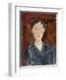 Portrait of a Woman in a Blue Blouse, C.1916-Amedeo Modigliani-Framed Giclee Print