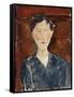 Portrait of a Woman in a Blue Blouse, C.1916-Amedeo Modigliani-Framed Stretched Canvas