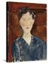 Portrait of a Woman in a Blue Blouse, C.1916-Amedeo Modigliani-Stretched Canvas