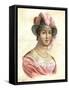 Portrait of a Woman in a Feathered Hat, C1750-1850-null-Framed Stretched Canvas