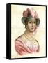 Portrait of a Woman in a Feathered Hat, C1750-1850-null-Framed Stretched Canvas