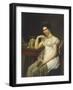 Portrait of a Woman in an Interior with a Work Basket-null-Framed Giclee Print