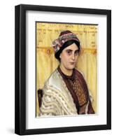 Portrait of a Woman in Festive Dress-Isidor Kaufmann-Framed Art Print