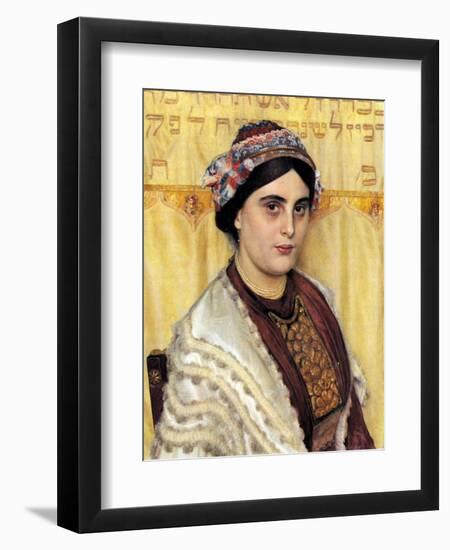 Portrait of a Woman in Festive Dress-Isidor Kaufmann-Framed Art Print