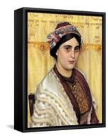 Portrait of a Woman in Festive Dress-Isidor Kaufmann-Framed Stretched Canvas