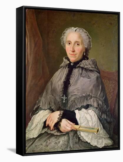 Portrait of a Woman in Grey-Jacques Andre Joseph Camelot Aved-Framed Stretched Canvas