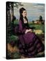 Portrait of a Woman in Lilac-Giovanni Antonio Pellegrini-Stretched Canvas
