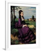 Portrait of a Woman in Lilac-Giovanni Antonio Pellegrini-Framed Giclee Print