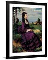 Portrait of a Woman in Lilac-Giovanni Antonio Pellegrini-Framed Giclee Print