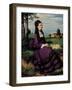 Portrait of a Woman in Lilac-Pal Szinyei Merse-Framed Art Print