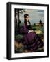 Portrait of a Woman in Lilac-Pal Szinyei Merse-Framed Art Print