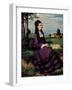 Portrait of a Woman in Lilac-Pal Szinyei Merse-Framed Art Print