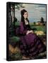 Portrait of a Woman in Lilac-Pal Szinyei Merse-Framed Stretched Canvas