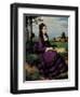 Portrait of a Woman in Lilac-Pal Szinyei Merse-Framed Art Print