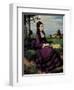 Portrait of a Woman in Lilac-Pal Szinyei Merse-Framed Art Print