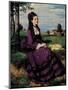 Portrait of a Woman in Lilac-Pal Szinyei Merse-Mounted Art Print