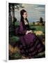 Portrait of a Woman in Lilac-Pal Szinyei Merse-Framed Art Print