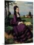 Portrait of a Woman in Lilac-Pal Szinyei Merse-Mounted Art Print