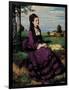 Portrait of a Woman in Lilac-Pal Szinyei Merse-Framed Art Print