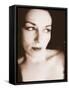 Portrait of a Woman in Monotone Colors-Alaya Gadeh-Framed Stretched Canvas